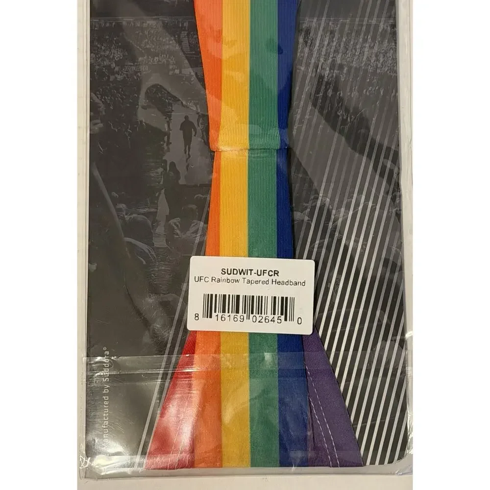 UFC Tapered Headband Rainbow NEW NIP